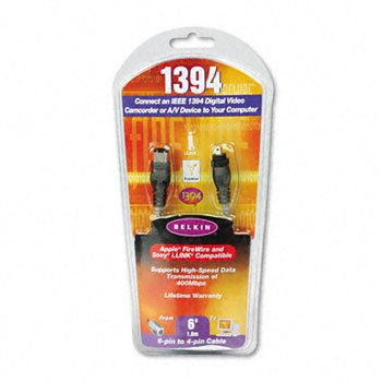Belkin R IEEE 1394 FireWireP[uP[uA1394 4 / 6s6 ftACR 31443 nbk-s111 (pbNof5 )