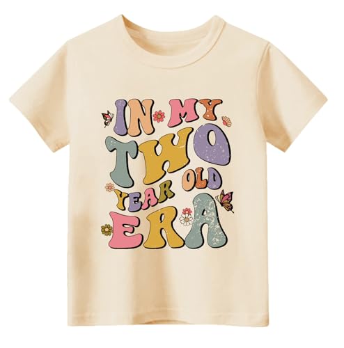 Image of Toddler Boys Girls 2nd Birthday Shirt Outfit for Kids Two Years Old Birthday Gift for Party Short Sleeve Tshirt
