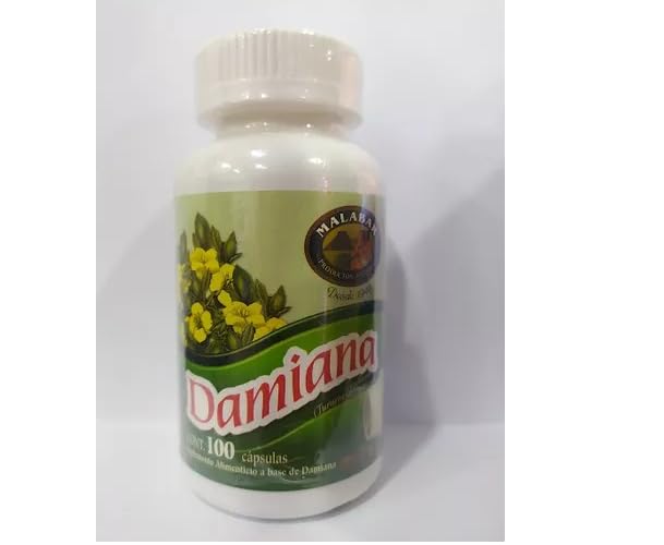 Herbal Plus, Greenside Malabar Damiana 100 Cápsulas