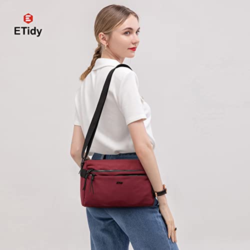 Image of ETidy Nylon Crossbody Bag For Women Waterproof Lightweight Casual Shoulder Purse Hobo Bag