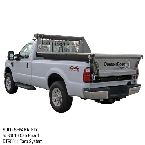 Image of Buyers Products DumperDogg 5534001 8 Foot Steel Dump Body Insert, Stainless Steel W /Corrosion Resistant Powdercoated Frame, Truck Dump Body Insert W /Indicator Kit for 3 /4 Ton or Higher Pickup Truck