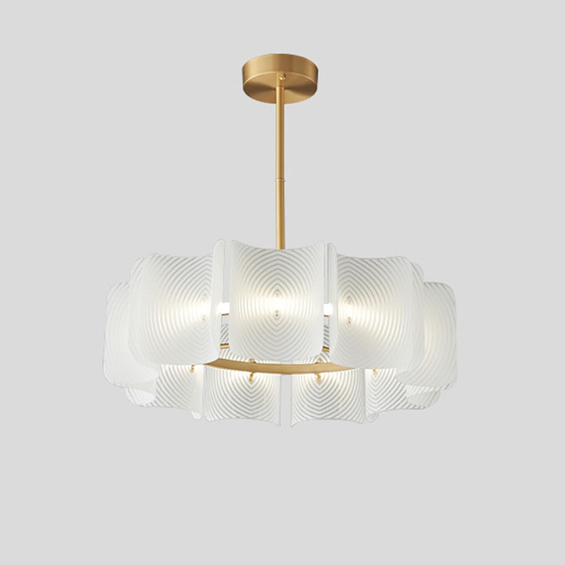 HXYSXHJUO LED wabi-sabi style living room chandelier, light luxury full copper decorative bedroom study sample lamps and lanterns,Single,65cm