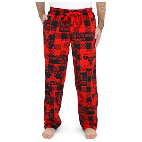 National Lampoon's Christmas Vacation Plaid Sleep Pants, Red, Large (36-38) Cover