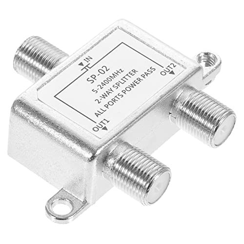 OSOLADY Cable Splitter Way Amplified Antenna Coax Splitter for Tv Supply Durable Design Reliable Signal Distribution for Dual Devices