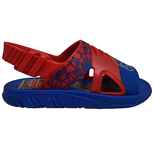 Sandália Marvel Hero Case, Grendene Kids, Meninos, Azul/Vermelho, 25