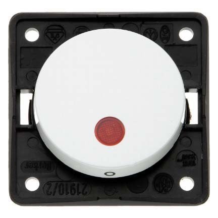 Interruptores 2 polos Off con indicador luminoso 5A 12V Berker Integro cromo mate para caravanas