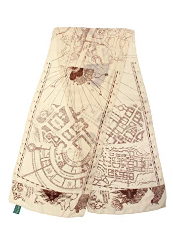 Harry Potter Women's Marauders Map Scarf - 80-Inch Long Polyester with All-Over Print, Officially Licensed