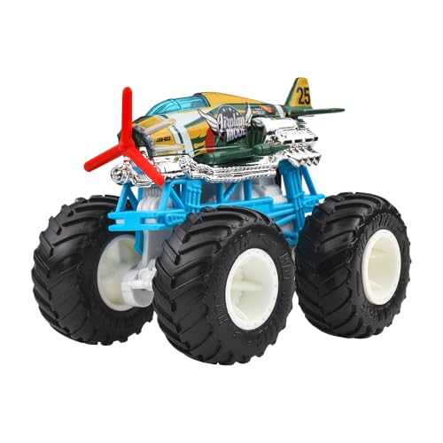 Image of Hot Wheels Loco Punk Vs Airplane Mode Demolition Doubles Monster Trucks 2025 1:64 Scale 3+ Ages - Multicolor