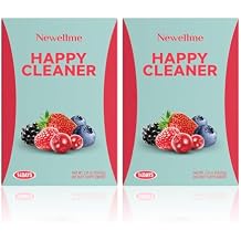 NEWELLME Happy Cleaner Digestive Supplement Powder, Gut Health Drink Mix with Probiotics, Digestive Enzymes & Fiber, Supports Digestion and Bloating, Berry Flavor, 28 Sachets 2 Boxes