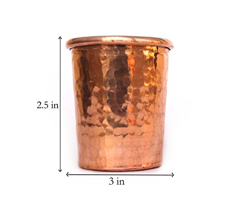De Kulture Works DKW-138-CA De Kulture Handmade Pure Solid Copper Shot Glass Tumbler Drinkware thumb #2