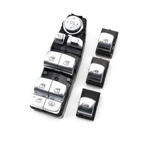 Bouton lève-vitre électrique chromé Pack 4 pièces Modèle B pour BMW G30 G31 G01 G02