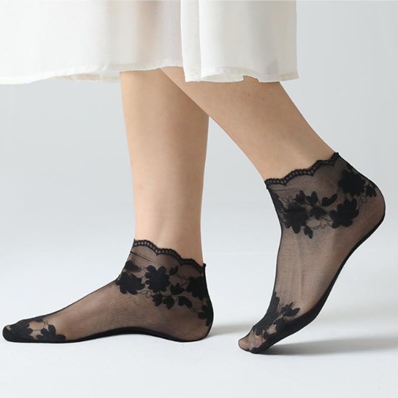 5 Pairs Women's Summer Boat Socks, Solid Color, Smooth Fabric