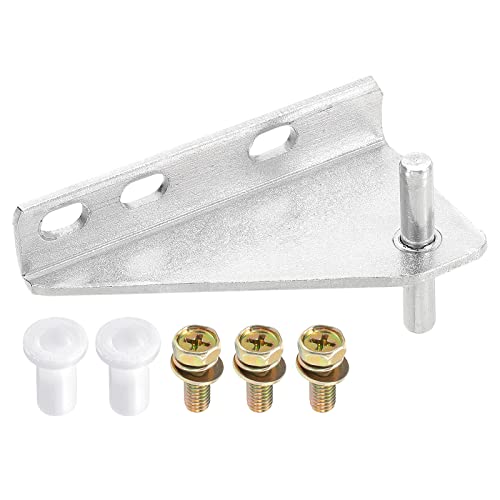 sourcing map Inox Acier Charnière Congélateur Porte Charnières Centre Colonne Charnière Gauche Arbre Dia 0,28- pouce pour Réfrigérateur avec Vis
