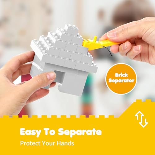 Lekebaby Classic Building Bricks, 100 Piece 2x4 Building Blocks STEM Creative Building Toys Compatible with All Major Brands, Educational Toy for Boys Girls 6 Years Old and Up(2x4 White) - image 4
