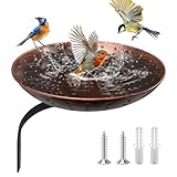 Vogeltränke Hängend Wand, Metall Vogeltränke Balkon Winterfest, Vogelfutterspender Groß, Vintage Vogelbad Garten Balkon, Wassertränke Für Vögel, Wasserschale Für Vögel, Vogelfutterhaus Balkongeländer