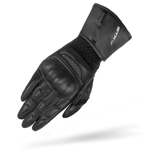 Gants moto femme en cuir noir SHIMA STX - Taille XS pour été