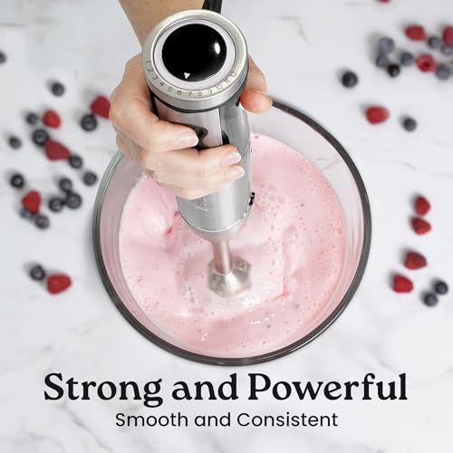Zulay Kitchen Zulay 3-In-1 Immersion Blender Handheld - 800 Watt Hand Blender With 12 Speeds - Durable Stick Blender With Whisk thumb #3
