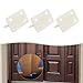 The Lord of the Tools 10pcs Plastic Door Floor Guide Wooden Sliding Door Hardware Bottom Guide Suitable for Wooden Sliding Door Milky White 44x26x17mm
