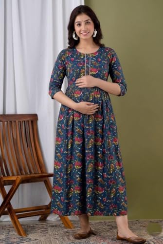 Image of Combo of 2 Feeding Kurti for Women | Printed Cotton Kurti | Kurti for Women| Kurti | Printed Kurti | Feeding Kurti | Maternity Kurti for Women