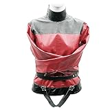 Diese strapazierfähige PU-Lederjacke verfügt über einen vollständig verstellbaren Nylonriemen, der sicher an einem Metall-D-Ring befestigt werden kann.