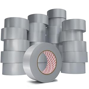 SWRT 24-Pack 9 Mil Silver Heavy Duty Duct Tape Strong Adhesive, 2 Inch x 720 Yd Duct Heavy Duty Waterproof All Weather Gray Duct Tape No Residue Sealing & Patching for Indoor&Outdoor Repair