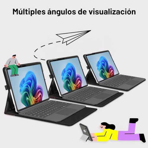 Funda Microsoft Surface Pro 12 pulgadas 2025 cartera con porta lápiz 4