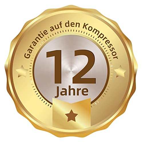 CHIQ Freistehender Kühlschrank mit Gefrierfach | Kühl-Gefrierkombination Low-frost Technologie | 12 Jahre Garantie auf den Kompressor*, Dunkler Edelstahl Look (117L) | 114 x 47 x 49,5 cm (HxBxT) – Bild 7