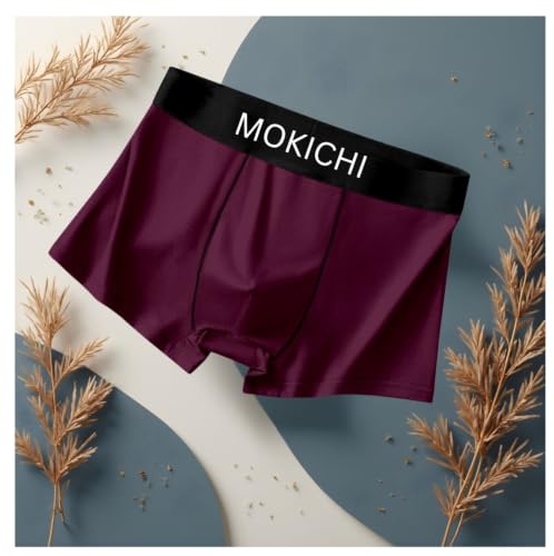 Image of Men's Ice Silk Boxer Briefs for Men | Ultra Soft Breathable Stretch Trunks | Moisture Wicking Quick Dry Innerwear | Comfortable Elastic Waist | Solid Colors