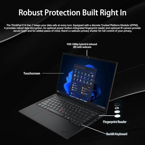 Image of Lenovo ThinkPad T14 Intel Core Ultra 5 225U Business AI Laptop, 24GB 1TB