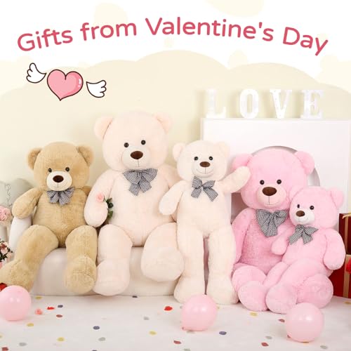 Maogolan Giant Big Teddy Bear 4 Feet 47 Inch Life Size Tan Plush Bear Brown Stuffed Animal For Children Boyfriend thumb #7