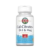KAL Cal-Citrate Plus 1000mg | Blend of Calcium Citrate, Magnesium and Vitamin D-3 | for Healthy Bones & Teeth | No Gluten & Non-GMO | 60 Tablets