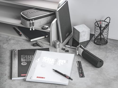 BRUNNEN Collegeblock Premium Student „White“ | A4, Lineatur 28, 80 Blatt, weiß