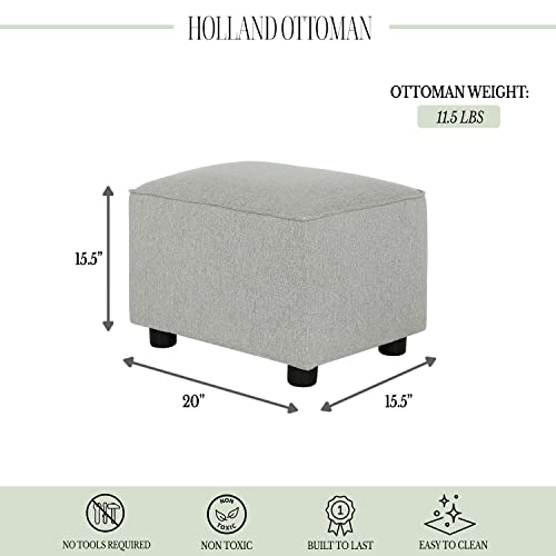 Image of Evolur Holland Upholstered Ottoman (Pack of 2)