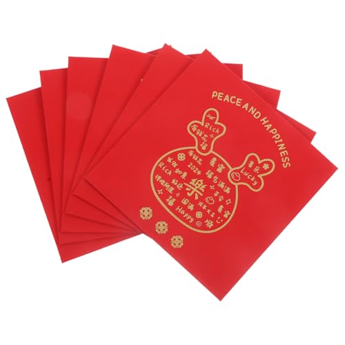 SHOWERORO 12個年龍年伝統的な紙製お年玉袋 小?金入り 紅包 利是封 封筒 三種