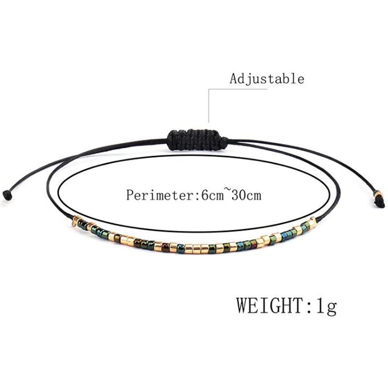 Cavigliere Perline Braccialetto alla Caviglia Gioielli Piede Intrecciato a Mano per Le Donne Accessori Cavigliera da Spiaggia Estiva Cavigliere da Donna (Color : G)
