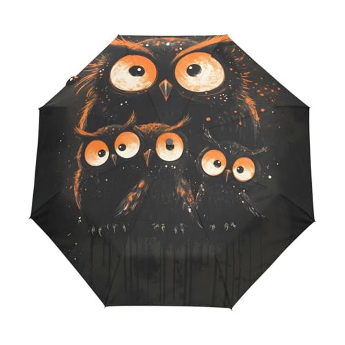 Parapluie hibou pour femme automatique et léger, une idée cadeau utile pour la pluie