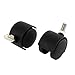 Sourcingmap – a15110300ux0677 10 mm giratorio de tallo 1,5 pulgadas Diámetro de rosca Silla de oficina Caster ruedas – negro (2 piezas)