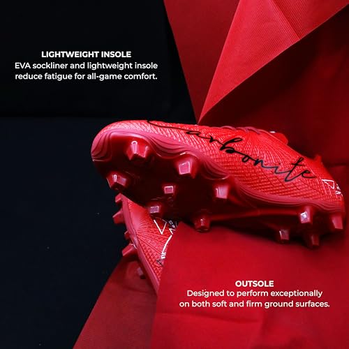 Image of Nivia Carbonite 7.0 Crest Football Stud / 3D Embossed Synthetic Leather /EVA Sockliner and Lightweight Sole