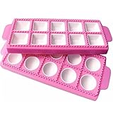 ZHOUHON Stampo per ravioli, stampo per won tono/stampo per won tono, 10 pezzi per pasta e pasta pressione (rosa, 26,5 x 10,5 x 2 cm) *2