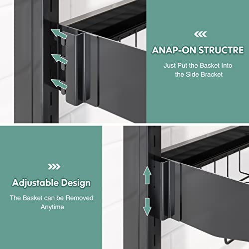 Majalis Over Sink Dish Drying Rack, Large 3 Tier 304 Stainless Steel Dish Drainer Organizer For Kitchen Shelf, Expandable Above Sink Storage Organization (Black - 25.5"-35.5") #TOP2