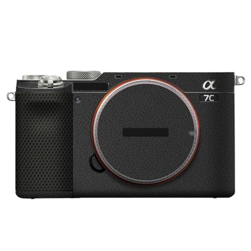 Autocollant de protection anti-rayures Sony A7C habillage premium aspect cuir noir