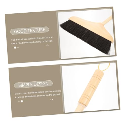 Healvian Zimmerbesen mit Langem Holzstiel Weiche Pferdehaare aus Kiefernholz Langlebig und Vielseitig für Innen Außenbereiche Schonend zu Holz Fliesen Betonböden Ergonomisch für – Bild 7