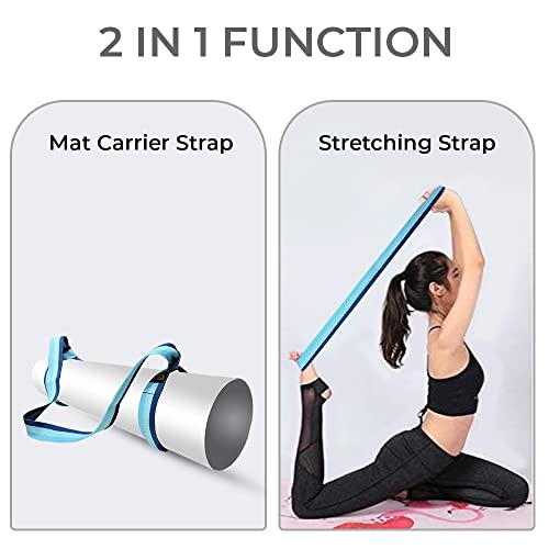 Image of Yoga Mat Strap for Carrying, Adjustable Mat Holder Carrier Sling with Thick, Durable & Comfy Texture Stretching