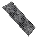 GLEAVI Tappetino Antiscivolo per Gradini Interni ed Esterni in Moquette a Righe Grigio Scuro 30x85 Cm, Battistrada per Scale Lavabile e Resistente, per Aree ad Alto Traffico e Protezione