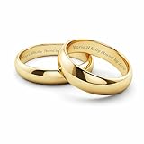 A & L Engraving Personalized Couples Gold Tungsten Ring Set Custom Engraved Free In Any Language - His & Hers Wedding Bands - Ships from USA