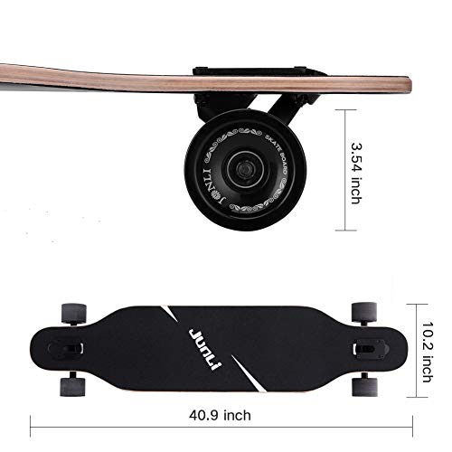 Image of Junli 41 Inch Freeride Longboard Skateboard - Skateboard Cruiser for Cruising, Carving and Downhill(Floral)