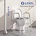 Loyoda Heavy-Duty Steel Toilet Seat Riser with Plush Memory Foam & Flip-Up Seat - Secure 400 lbs Capacity, Adjustable Height Raised Toilet Seat for Seniors，Pregnant, Disabled, Handicapped