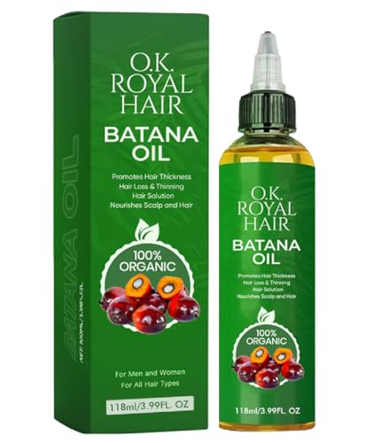 OK Royal Hair Batana Oil for Hair Growth & Skin Care: Dr Sebi Organic Raw Batana Oil from Honduras and Africa - 100% Pure & Natural - For Thicker & Stronger Hair – 3.99 FL OZ