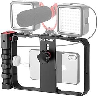 Neewer Smartphone Camera Stabilizer Video Rig, Filmmaking Case, Phone Video Stabilizer Grip Tripod Mount for Videomaker Film-Maker Video-grapher for iPhone 11 11 Pro 11 Pro Max X Xs HUAWEI Samsung