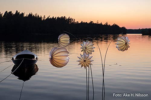 Lampion Barlooon I Wetterfester Lampion mit Beleuchtungs- und Montageset I Grösse S (Ø 30 cm) I Farbe weiss I Beleuchtung I Garten und Terrasse Outdoor Aussen I Handarbeit aus Deutschland - 4